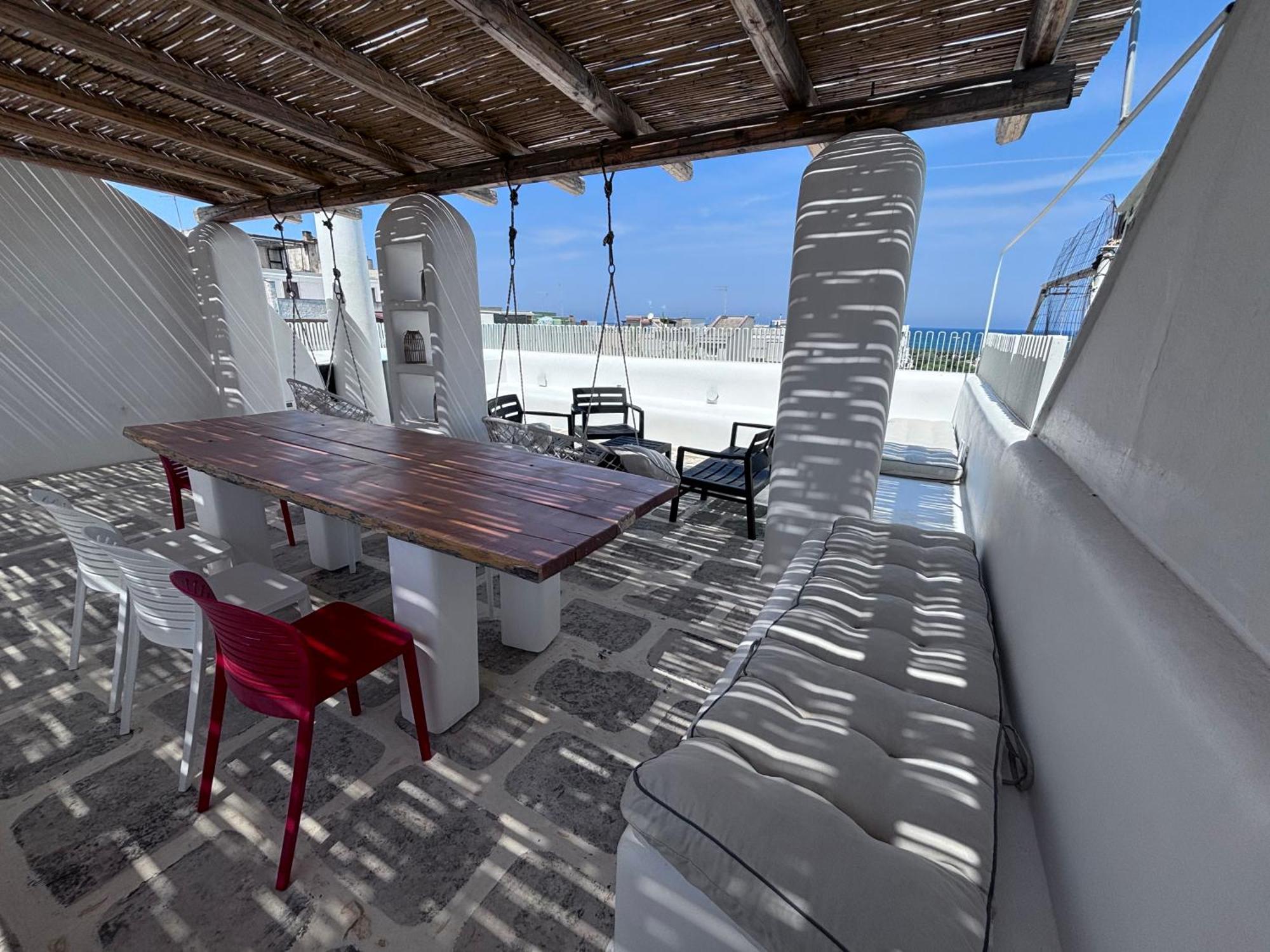 Casa Mediterranea Jacuzzi Riscaldata Con Caminetto Specchiolla Bagian luar foto